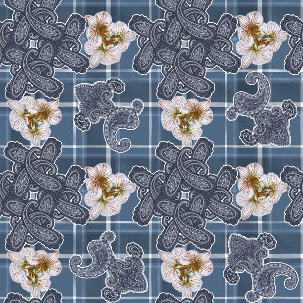 传统无缝装饰背景。佩斯利设计图片下载