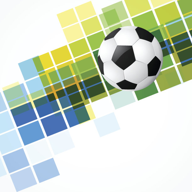 向量马赛克风格的足球背景图片下载
