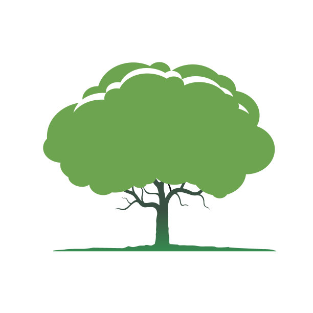 绿树插图。图片下载