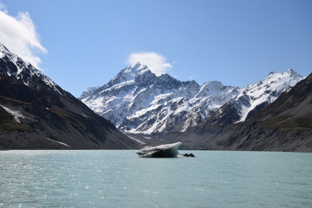 库克山的湖滨景色图片下载
