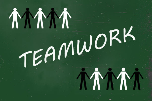 团队合作粉笔效应图片下载