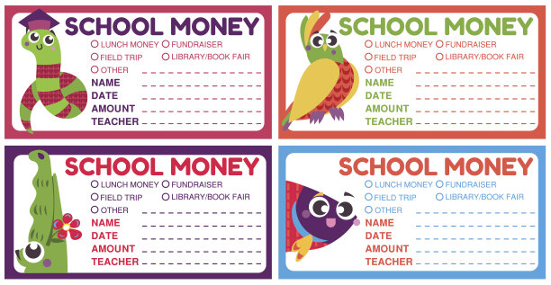 个性化的学校补助贴有老师的笔记图片下载