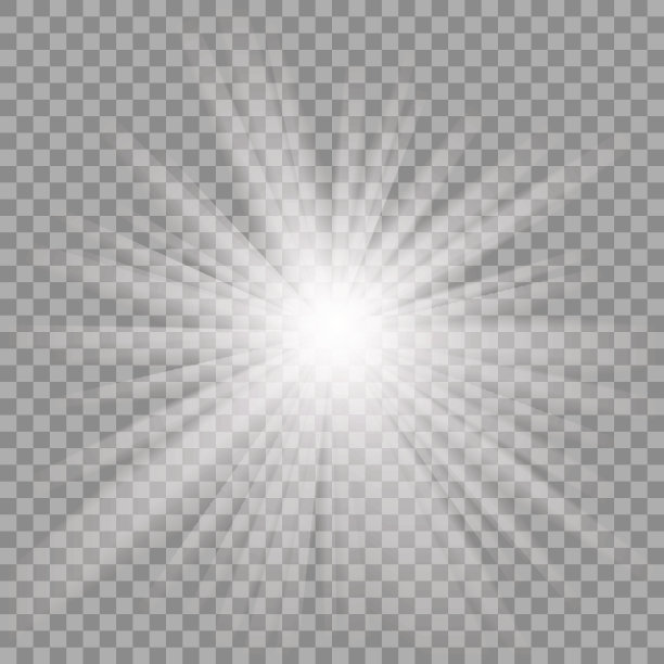 白光在透明的背景上爆发出来图片下载