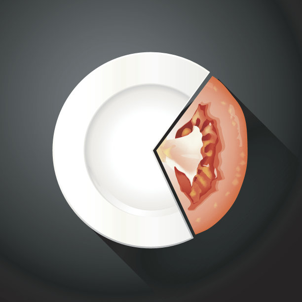 矢量白盘和番茄饼图信息图形图片下载