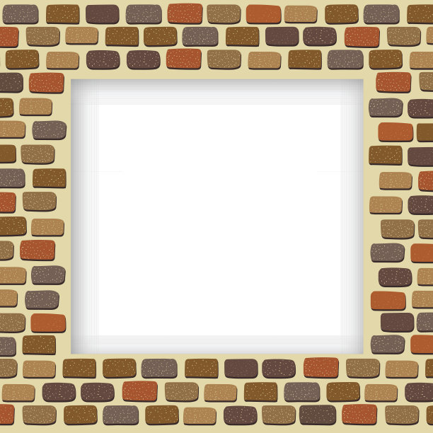 空砖墙框架图片下载