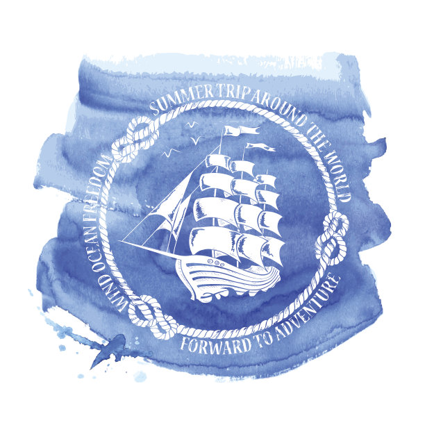 有帆船的航海标志图片下载