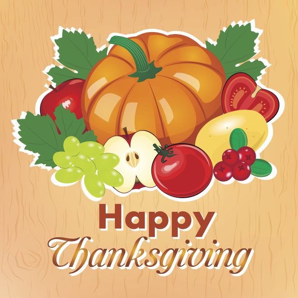 感恩节快乐。收获水果和蔬菜。图片下载