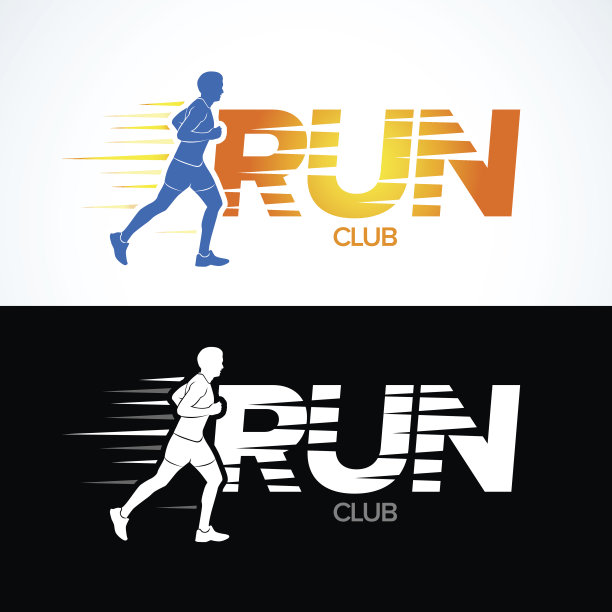 运行俱乐部会徽模板。图片下载