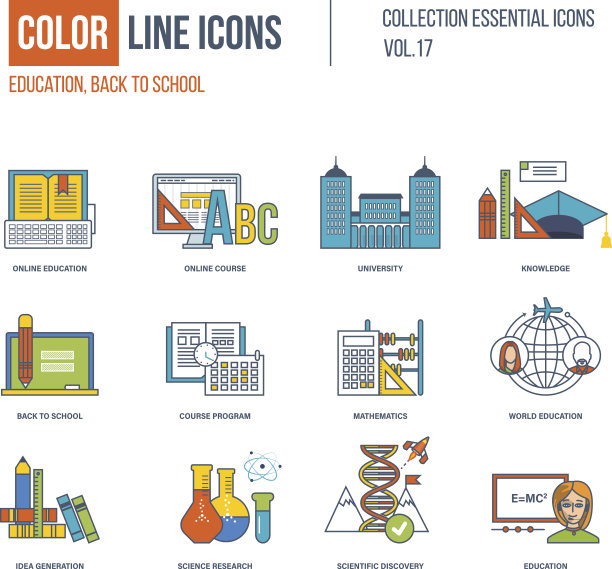 颜色细线图标设置。图片下载