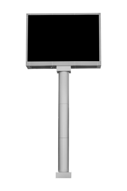 LED广告牌孤立，剪切路径图片下载