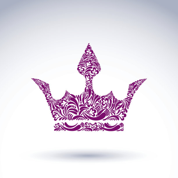 鲜艳的花朵图案，雄伟的皇冠，最好使用在图形图片下载