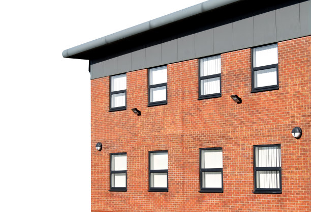 空荡荡的现代办公大楼孤立图片下载