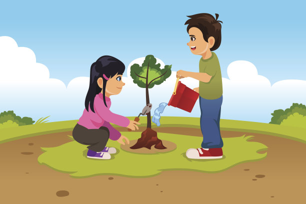 植树节插画素材ID：131394982