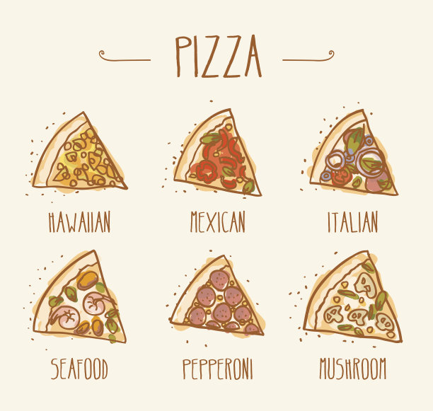 流行披萨的收藏图片下载