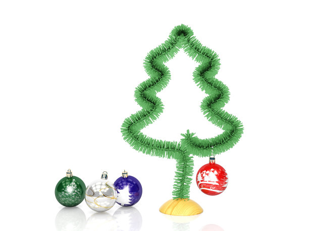 圣诞节装饰孤立在白色的背景图片下载