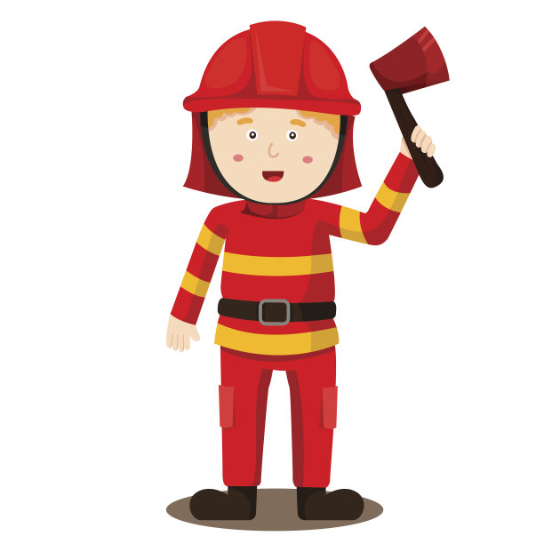 插图的消防员图片下载