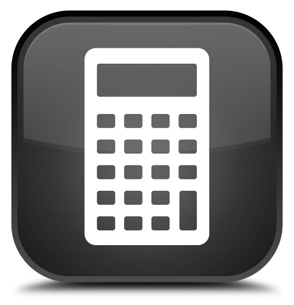 计算器图标特殊的黑色方形按钮图片下载