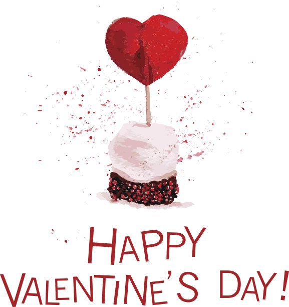 矢量情人节手绘艺术设计元素图片下载