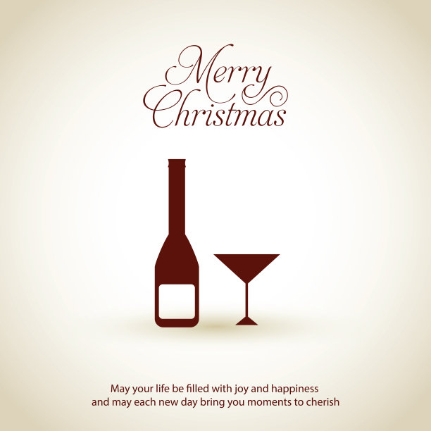 圣诞快乐，恭贺新禧。酒精瓶图标图片下载