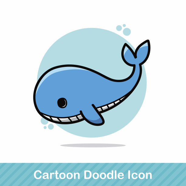 海洋动物鲸鱼涂鸦图片下载