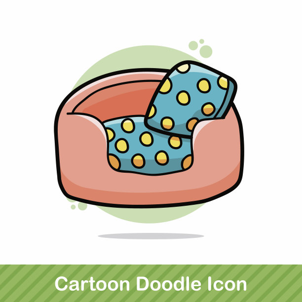 宠物床上涂鸦图片下载