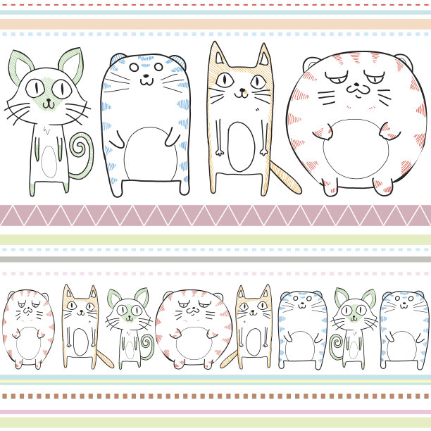 无缝的猫模式图片下载