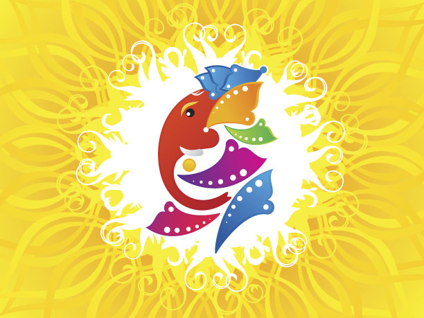 抽象艺术甘尼萨背景图片下载