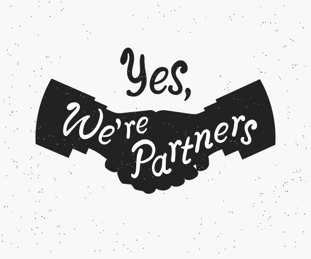 握手插图与字母图片下载