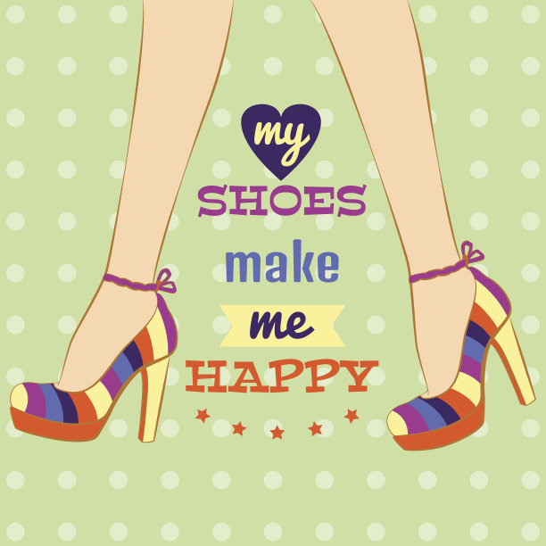 海报上写着“我的鞋子让我快乐”。图片下载