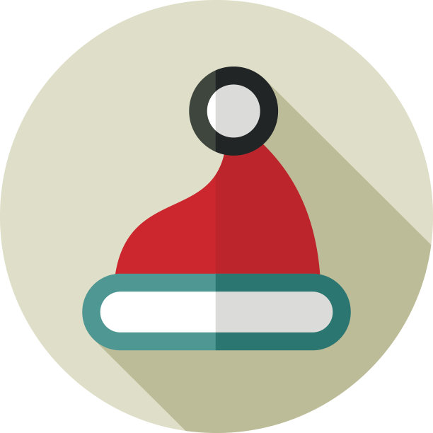 圣诞帽扁平图标图片下载