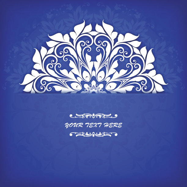 摘要载体圈花观赏边。蕾丝图案设计。白色图片下载