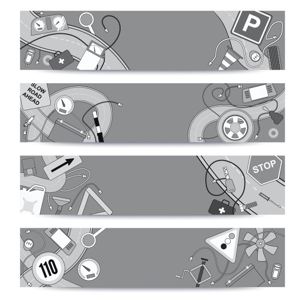 矢量涂鸦横幅。图片下载