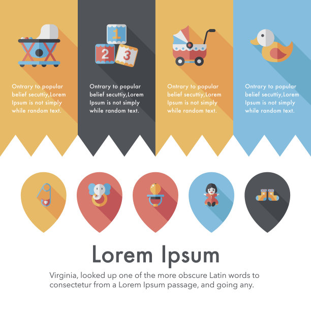 儿童和婴儿图标集图片下载