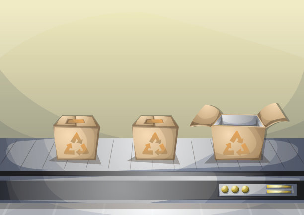 卡通矢量插图内部工厂与分离的层图片下载