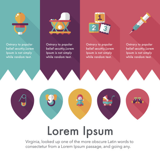 儿童和婴儿图标集图片下载