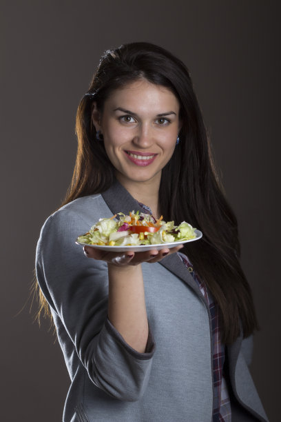 吃素食的漂亮女人图片下载