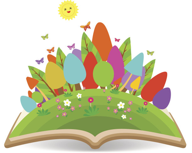 春天以草为书，花园以草为书图片下载