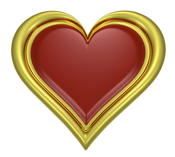 金心吊坠，中间深红色图片下载