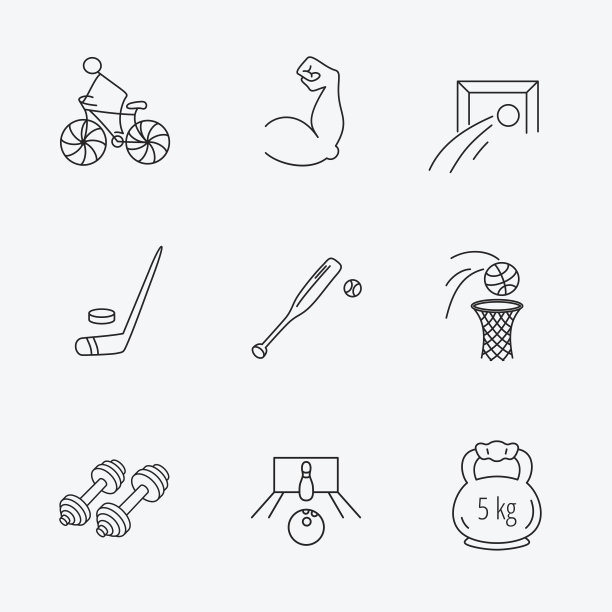 冰球、足球和篮球偶像。图片下载