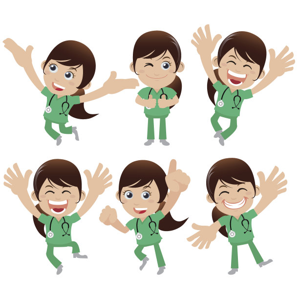 人们设置-专业-医生在不同的姿势图片下载