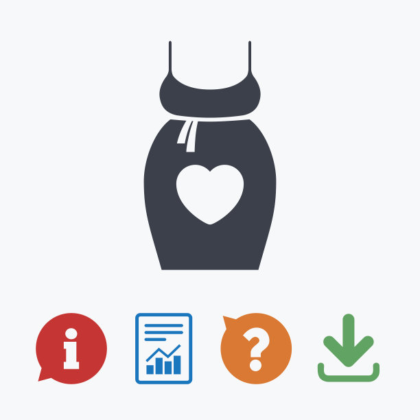 孕妇连衣裙标志图标，母性象征图片下载