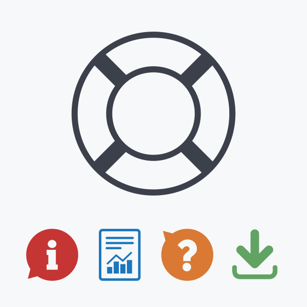 救生圈标志图标。拯救生命的象征图片下载