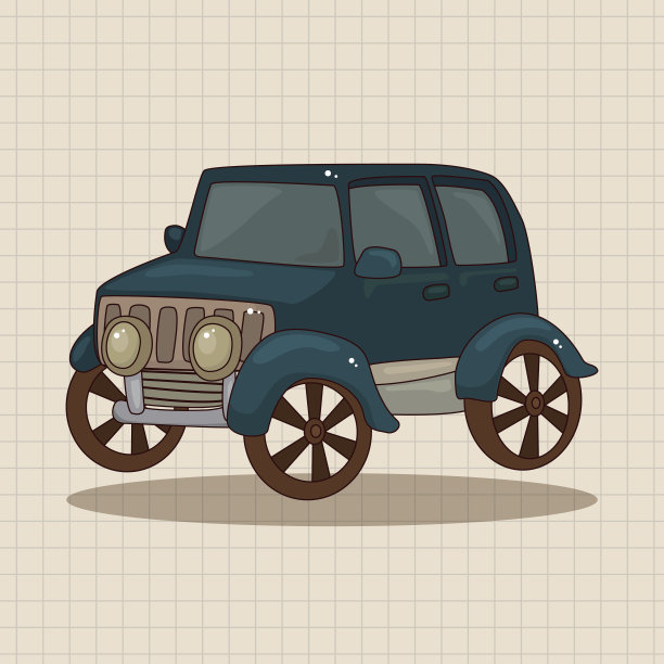 交通车主题元素向量，eps图片下载