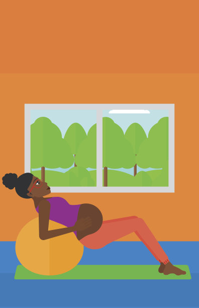 孕妇在体操上图片下载