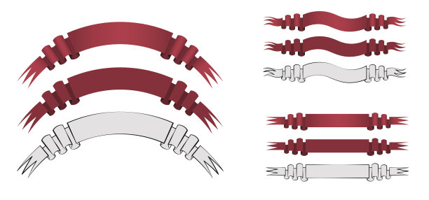 六面古董旗图片下载