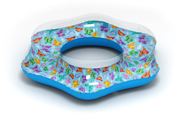 充气游泳圈孤立在白色3d图片下载