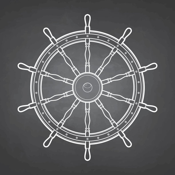 图形船用舵轮图片下载