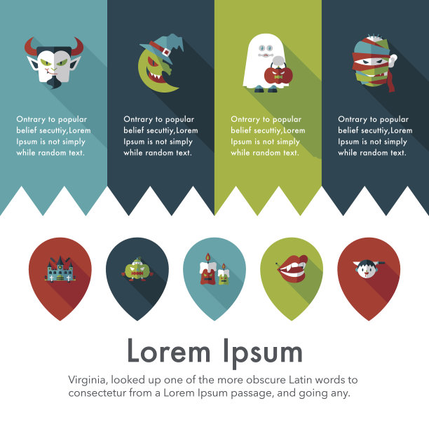 万圣节派对图标集快乐图片下载