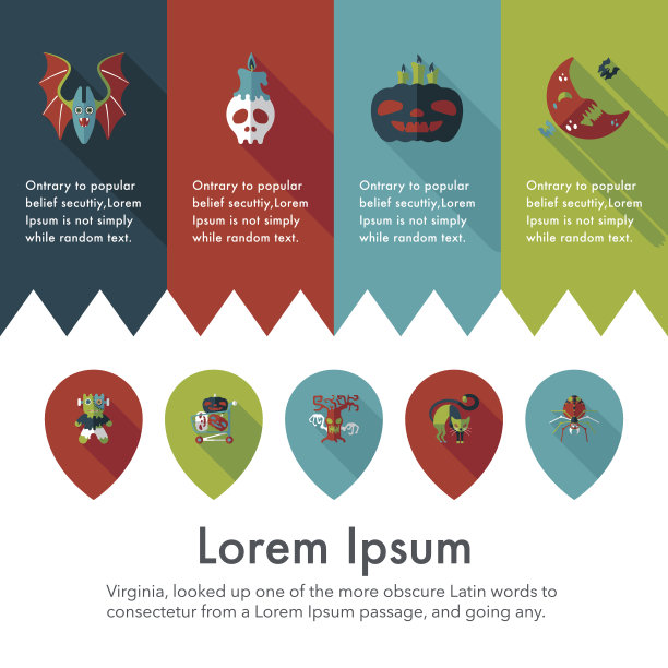 万圣节派对图标集快乐图片下载