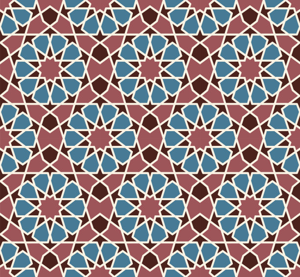 向量无缝模式。丰富多彩的民族装饰。阿拉伯式花纹的风格。伊斯兰艺术。素材图片